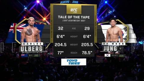 UFC 293 - Carlos Ulberg vs Da Woon Jung - September 10, 2023