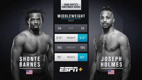 UFC - Joseph Holmes vs. Shonte Barnes - Oct 05, 2021