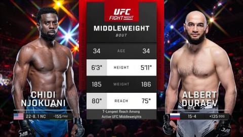 UFC on ESPN 43 - Chidi Njokuani vs Albert Duraev - Mar 25, 2023