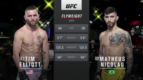 Tim Elliott vs. Matheus Nicolau - Oct 09, 2021