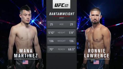 UFC 271 - Leomana Martinez vs. Ronnie Lawrence - Feb 12, 2022