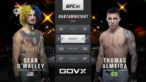 UFC 260 - Sean O'Malley vs Thomas Almeida - Mar 27, 2021