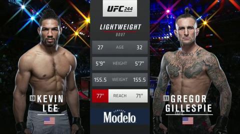 UFC 244: Kevin Lee vs Gregor Gillespie - Nov 3, 2019