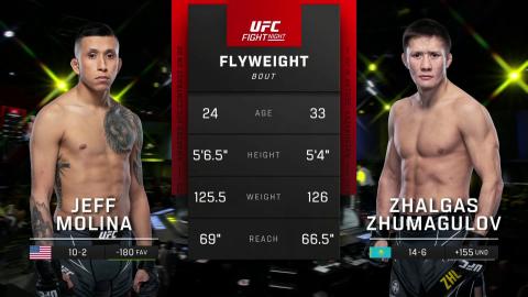 UFCFN 207 : Jeff Molina vs Zhalgas Zhumagulov - June 4, 2022