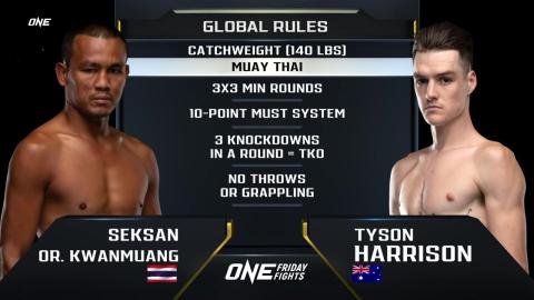 ONE Friday Fights 1 - Seksan Or Kwanmuang vs Tyson Harrison - Jan 20, 2023