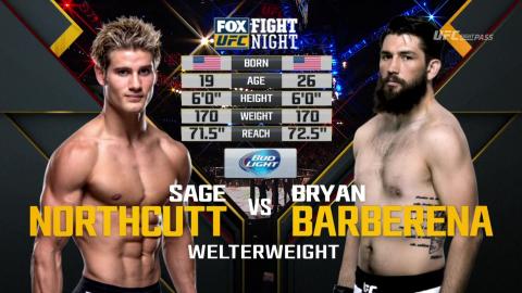 UFC on FOX 18 - Sage Northcutt vs Bryan Barberena - Jan 30, 2016