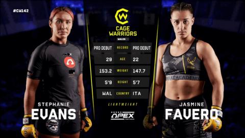 Cage Warriors 142 - Jasmine Favero vs Stephanie Evans - Aug 13, 2022