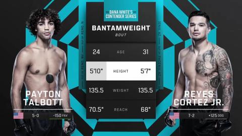 Contender Series 2023 - Payton Talbott vs Reyes Cortez - August 7, 2023