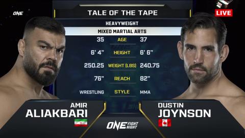 ONE Fight Night 12 - Amir Aliakbari vs Dustin Joynson - July 13, 2023