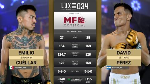 Lux Fight League 34 - Emilio Cuéllar vs David Pérez - July 20, 2023