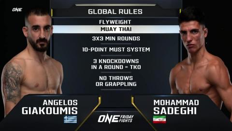 ONE Friday Fights 1 - Mohammad Sadeghi vs Angelos Giakoumis - Jan 20, 2023