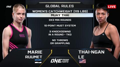 ONE Friday Fights 2 - Marie Ruumet vs Thai-Ngan Lee - Jan 27, 2023