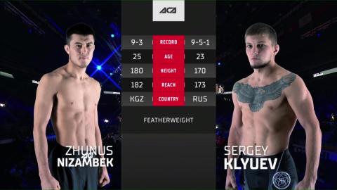 ACA 148 - Nizambek Zhunusov vs Sergey Klyuev - Nov 18, 2022