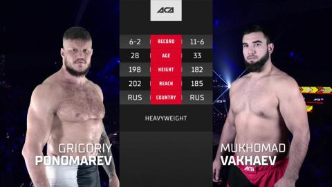 ACA 161 - Mukhamad Vakhaev vs Grigoriy Ponomarev - August 10, 2023