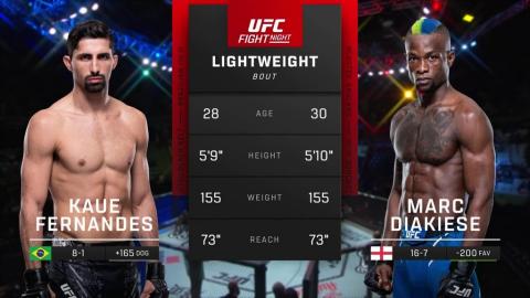 UFC Fight Night 231 - Kaue Fernandes vs Marc Diakiese - November 04, 2023