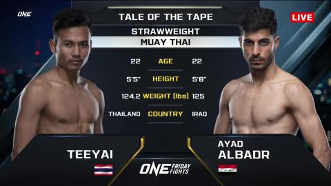 One Friday Fights 33 - Teeyai PK Saenchai vs Ayad Albadr - September 14, 2023