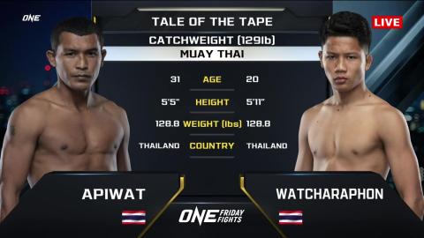 One Friday Fights 33 - Watcharapon Singmawynn vs Aphiwat Sor Somnuek - September 14, 2023