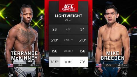 UFC Vegas 78 - Terrance McKinney vs Mike Breeden - August 12, 2023