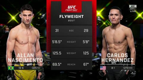 UFC Fight Night 217 - Allan Nascimento vs Carlos Hernandez - Jan 14, 2023