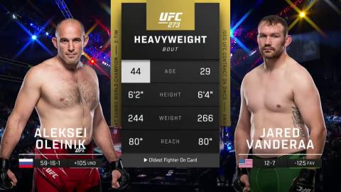 UFC 273 - Aleksei Oleinik vs Jared Vanderaa - Apr 10, 2022