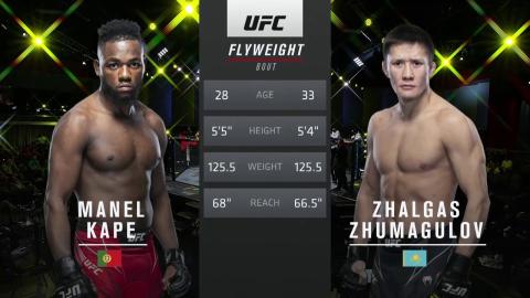UFC on ESPN 31 - Manel Kape vs Zhalgas Zhumagulov - Dec 4, 2021