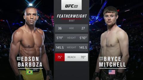 UFC 272 - Edson Barboza vs Bryce Mitchell - March 6, 2022