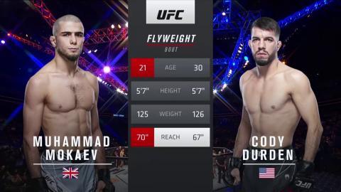 UFC Fight Night 204 - Muhammad Mokaev vs Cody Durden - March 20, 2022