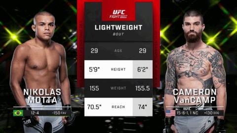 UFCFN 210 - Nikolas Motta vs Cameron VanCamp - Sep 17, 2022