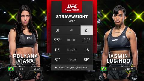 UFC Vegas 78 - Polyana Viana vs Iasmin Lucindo - August 12, 2023