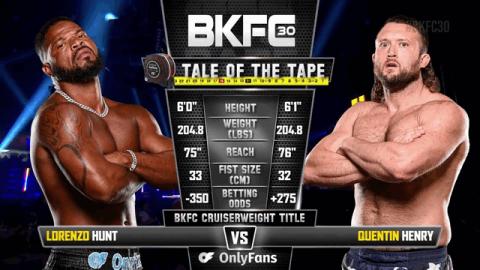 BKFC 30 - Lorenzo Hunt vs Quentin Henry - Oct 01, 2022