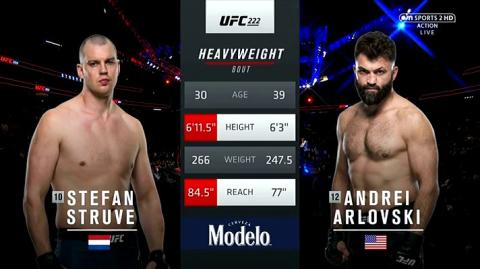 UFC 222 - Stefan Struve vs Andrei Arlovski - Mar 3, 2018