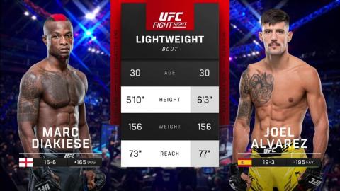 UFC Fight Night 224 - Marc Diakiese vs Joel Alvarez - July 22, 2023