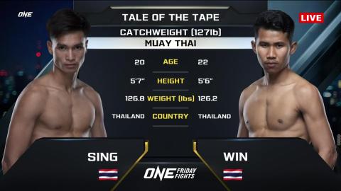 One Friday Fights 33 - Sing Sor. Chokmeechai vs Win Sitjaenim - September 14, 2023