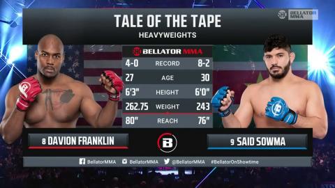 Bellator 274 - Davion Franklin vs. Said Sowma - Feb 19, 2022