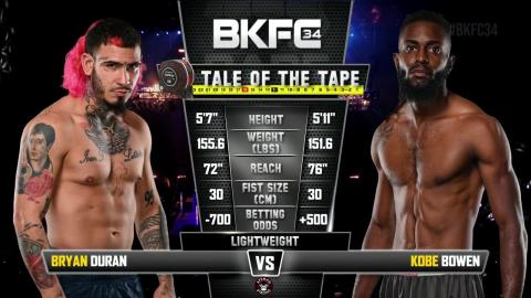 BKFC 34 - Bryan Duran vs Kobe Bowen - Dec 03, 2022