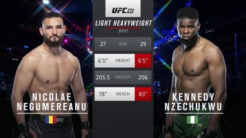 UFC 272 - Nicolae Negumereanu vs Kennedy Nzechukwu - March 6, 2022