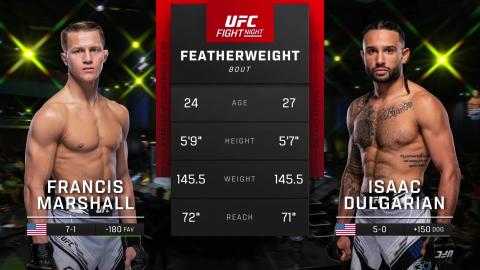 UFC Vegas 78 - Francis Marshall vs Isaac Dulgarian - August 12, 2023