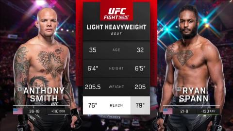 UFC Fight Night 225 - Anthony Smith vs Ryan Spann - August 26, 2023