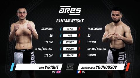 Ares FC 10 - Aboubakar Younousov vs Tom Wright - Dec 08, 2022