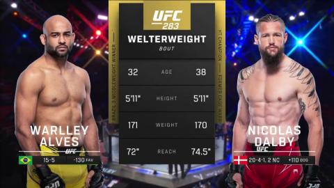 UFC 283 - Warlley Alves vs Nicolas Dalby - Jan 21, 2023