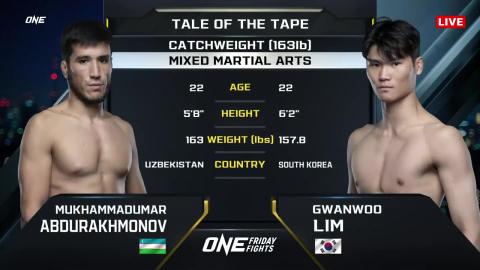 One Friday Fights 30 - M. Abdurakhmonov vs Kwan Woo Lim - August 24, 2023