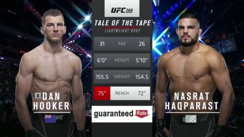 Dan Hooker vs. Nasrat Haqparast - Sep 25, 2021