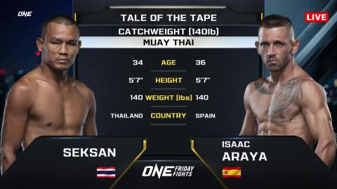 One Friday Fights 29 - Saeksan Or Kwanmuang vs Isaac Araya - August 17, 2023