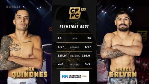 CFFC 123 - Israel Galvan vs Max Quinones - August 31, 2023