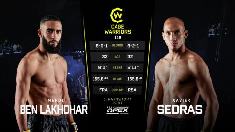 CW 145 - Mehdi Ben Lakhdhar vs Xavier Sedras - Nov 04, 2022