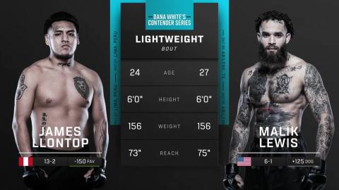 Contender Series 2023 - James Llontop vs Malik Lewis - September 11, 2023