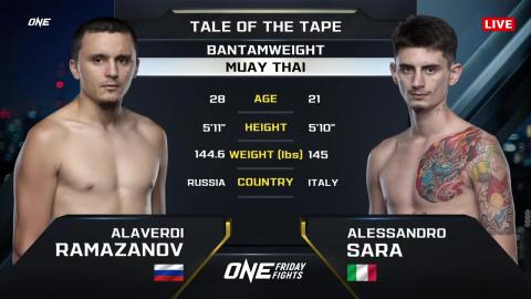 One Friday Fights 31 - Alaverdi Ramazanov vs Alessandro Sara - August 31